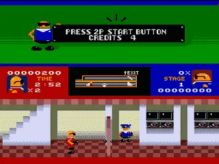 Bonanza Bros. gameplay screenshot on Genesis