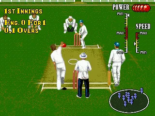 Brian Lara Cricket gameplay screenshot on Genesis