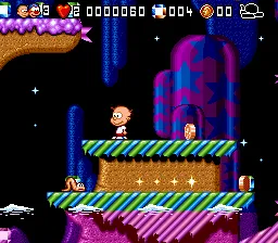 Bubble and Squeak gameplay screenshot on Genesis