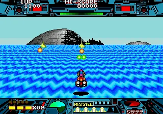 Burning Force gameplay screenshot on Genesis