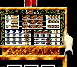 Caesars Palace gameplay screenshot on Genesis