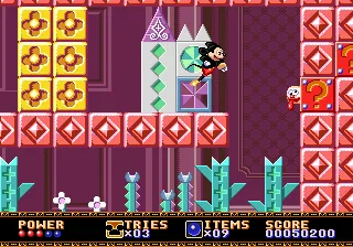 Castle of Illusion Starring Mickey Mouse gameplay screenshot on Genesis