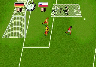 Champions World Class Soccer gameplay screenshot on Genesis
