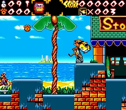 Chester Cheetah: Wild Wild Quest gameplay screenshot on Genesis