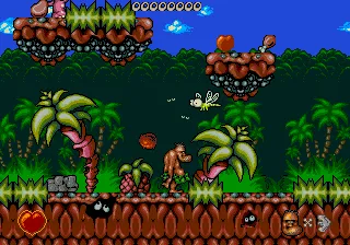 Chuck Rock gameplay screenshot on Genesis