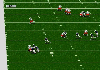 College Football's National Championship II gameplay screenshot on Genesis
