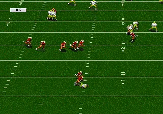 College Football's National Championship gameplay screenshot on Genesis