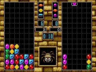 Columns III: Taiketsu! Columns World gameplay screenshot on Genesis