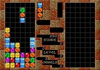 Columns gameplay screenshot on Genesis