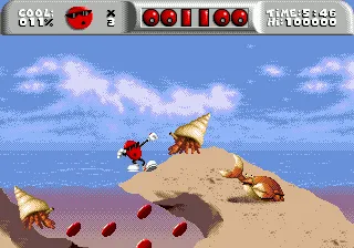 Cool Spot gameplay screenshot on Genesis