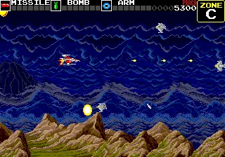 Darius gameplay screenshot on Genesis