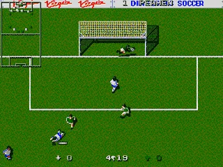 Dino Dini's Soccer gameplay screenshot on Genesis