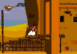 Disney's Aladdin gameplay screenshot on Genesis