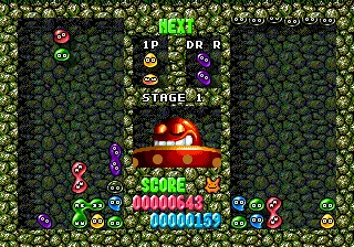 Dr. Robotnik's Mean Bean Machine gameplay screenshot on Genesis