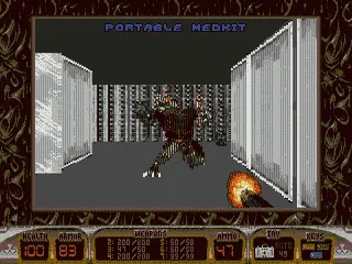 Duke Nukem 3D gameplay screenshot on Genesis