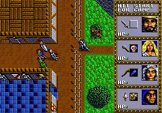 Dungeons & Dragons: Warriors of the Eternal Sun gameplay screenshot on Genesis