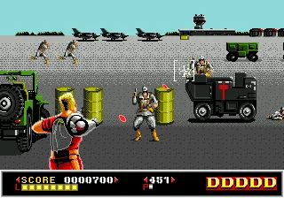 Dynamite Duke gameplay screenshot on Genesis