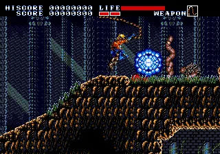Earnest Evans gameplay screenshot on Genesis