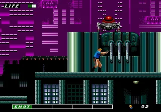 ESWAT: City Under Siege gameplay screenshot on Genesis
