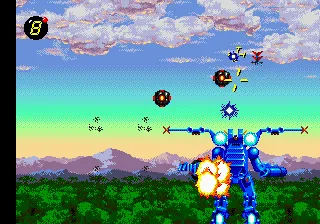 Exosquad gameplay screenshot on Genesis