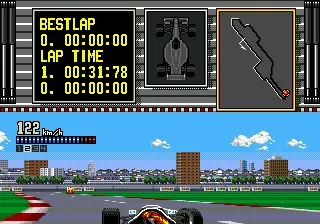 F-1 Hero MD gameplay screenshot on Genesis