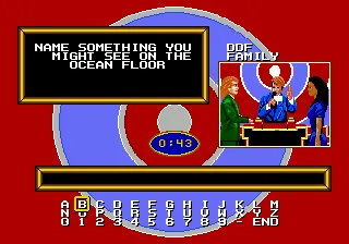 Family Feud gameplay screenshot on Genesis