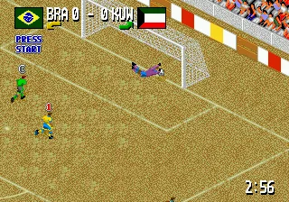 Fever Pitch Soccer gameplay screenshot on Genesis