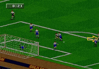 FIFA 97 gameplay screenshot on Genesis