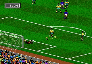 FIFA Soccer 95 gameplay screenshot on Genesis