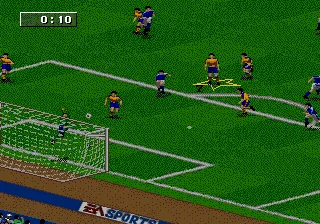 FIFA Soccer 96 gameplay screenshot on Genesis