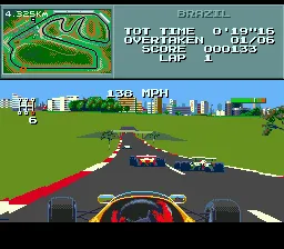 Formula One gameplay screenshot on Genesis