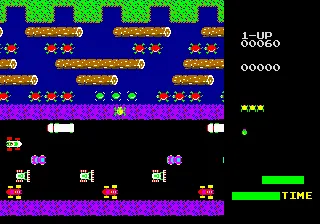 Frogger gameplay screenshot on Genesis