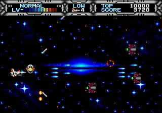 Gaiares gameplay screenshot on Genesis