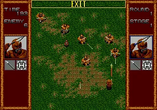 Gain Ground gameplay screenshot on Genesis