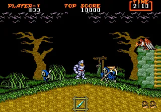Ghouls 'n Ghosts gameplay screenshot on Genesis
