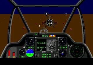 Gunship gameplay screenshot on Genesis
