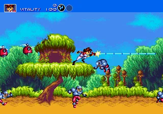 Gunstar Heroes gameplay screenshot on Genesis