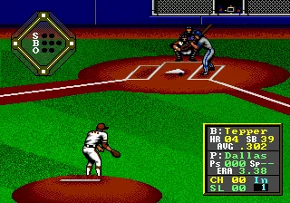HardBall! gameplay screenshot on Genesis