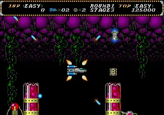 Hellfire gameplay screenshot on Genesis