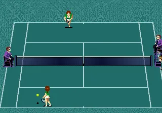 Jennifer Capriati Tennis gameplay screenshot on Genesis