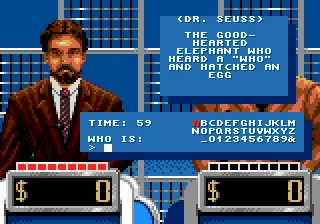 Jeopardy!: Deluxe Edition gameplay screenshot on Genesis