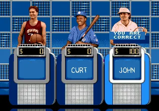 Jeopardy!: Sports Edition gameplay screenshot on Genesis