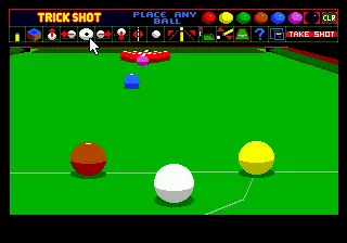 Jimmy White's 'Whirlwind' Snooker gameplay screenshot on Genesis