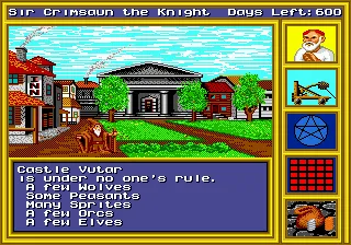 King's Bounty: The Conqueror's Quest gameplay screenshot on Genesis