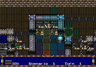 Langrisser gameplay screenshot on Genesis