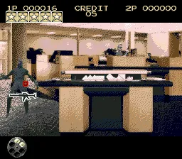 Lethal Enforcers gameplay screenshot on Genesis