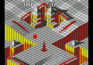 Marble Madness gameplay screenshot on Genesis