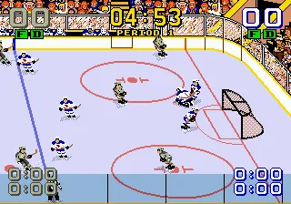 Mario Lemieux Hockey gameplay screenshot on Genesis