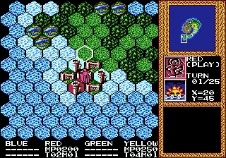 Master of Monsters gameplay screenshot on Genesis