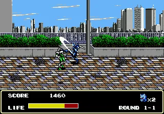 Mazin Saga: Mutant Fighter gameplay screenshot on Genesis